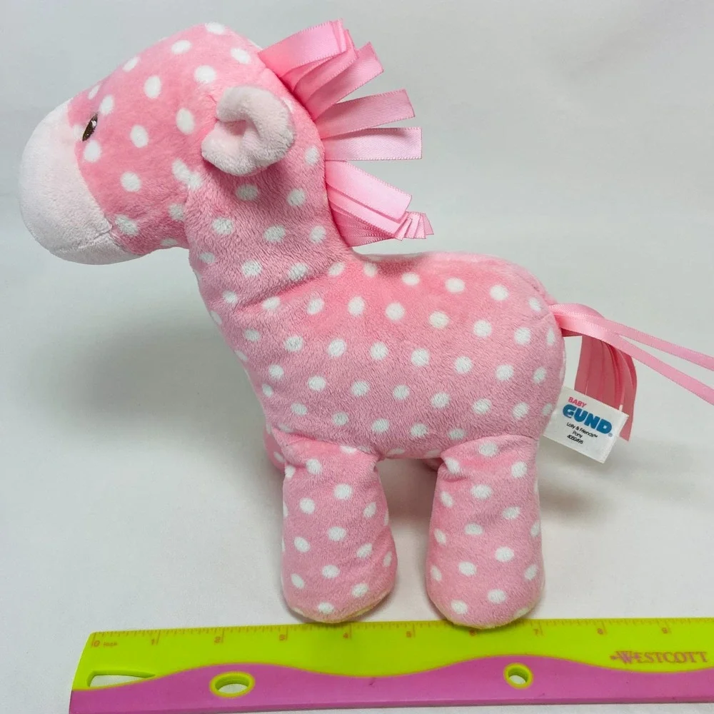 Baby Gund Lolly & Friends Pink White Polka Dots 9